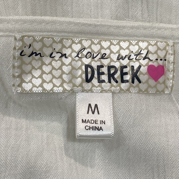 Derek Heart Crème Belle Crochet Longsleeve Top M‎ - Picture 3 of 3